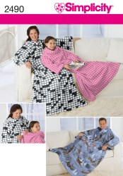 2490 FAMILY FLEECE LOUNGING BLANKET PATTERN SM-LG TO 4'10''-6'